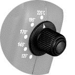 HB-350の温度調節ダイヤル画像